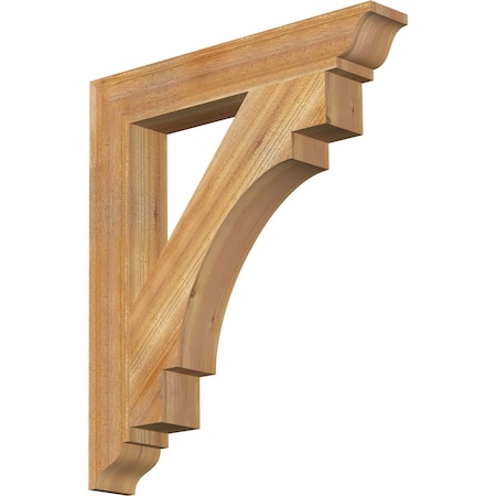 Merced Traditional Rough Sawn Bracket, Western Red Cedar, 4"W x 26"D x 30"H